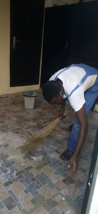 A Magnum cleaner at work: floors cleared first