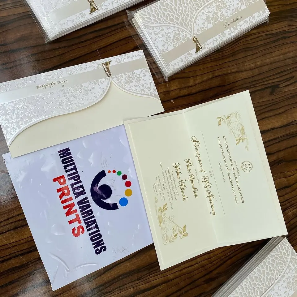 Multiplex branded bags and printed wedding invitations